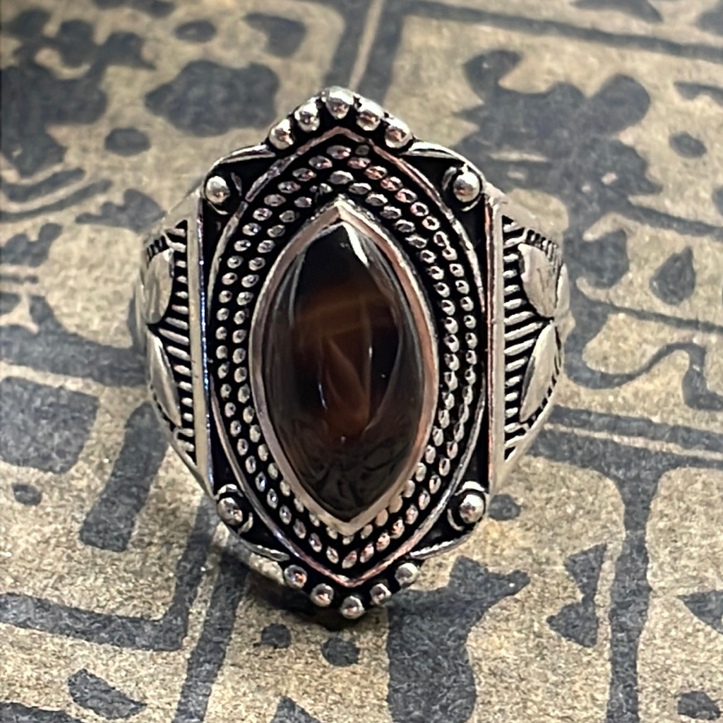 Black Agate Ring